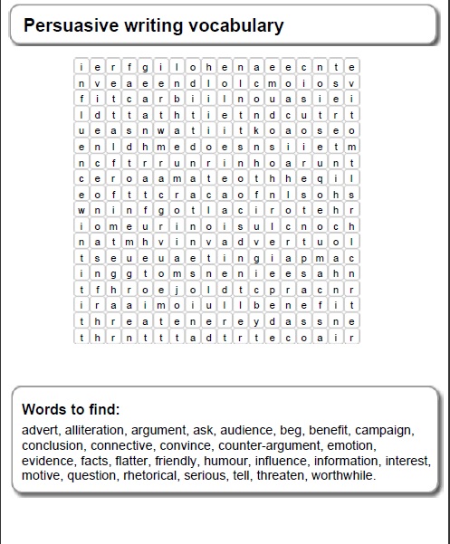 Writing an essay on a word search